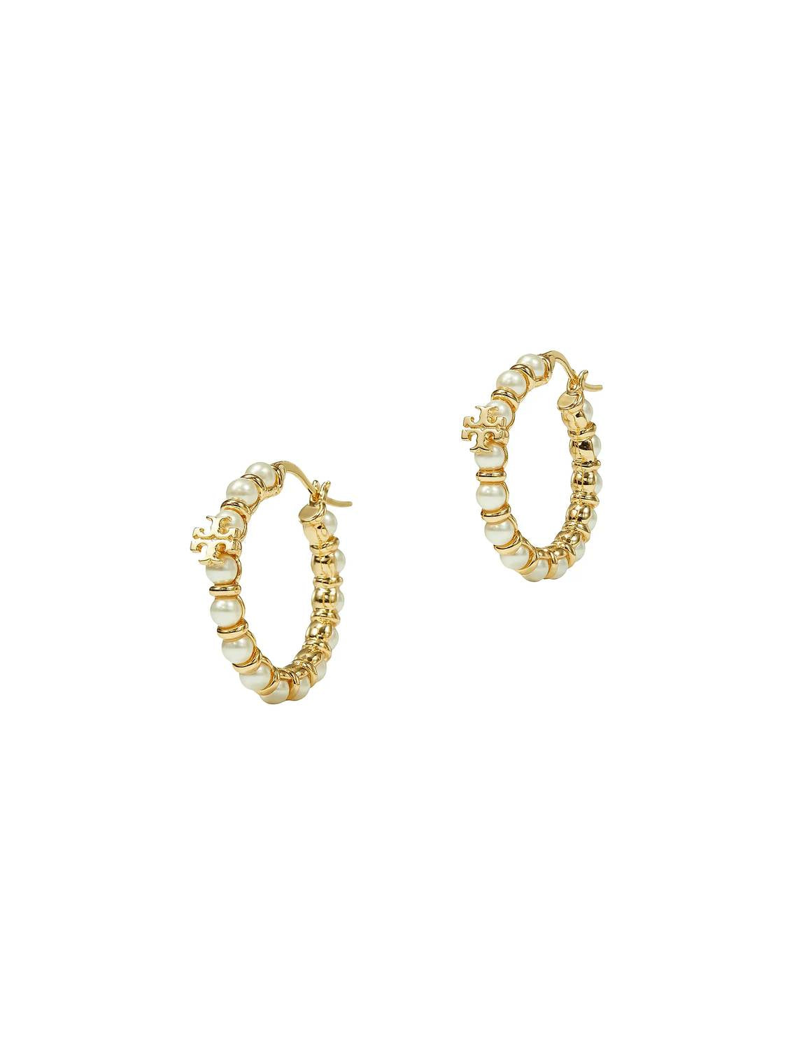 Tory Burch - Kira Pearl Hoop Earrings