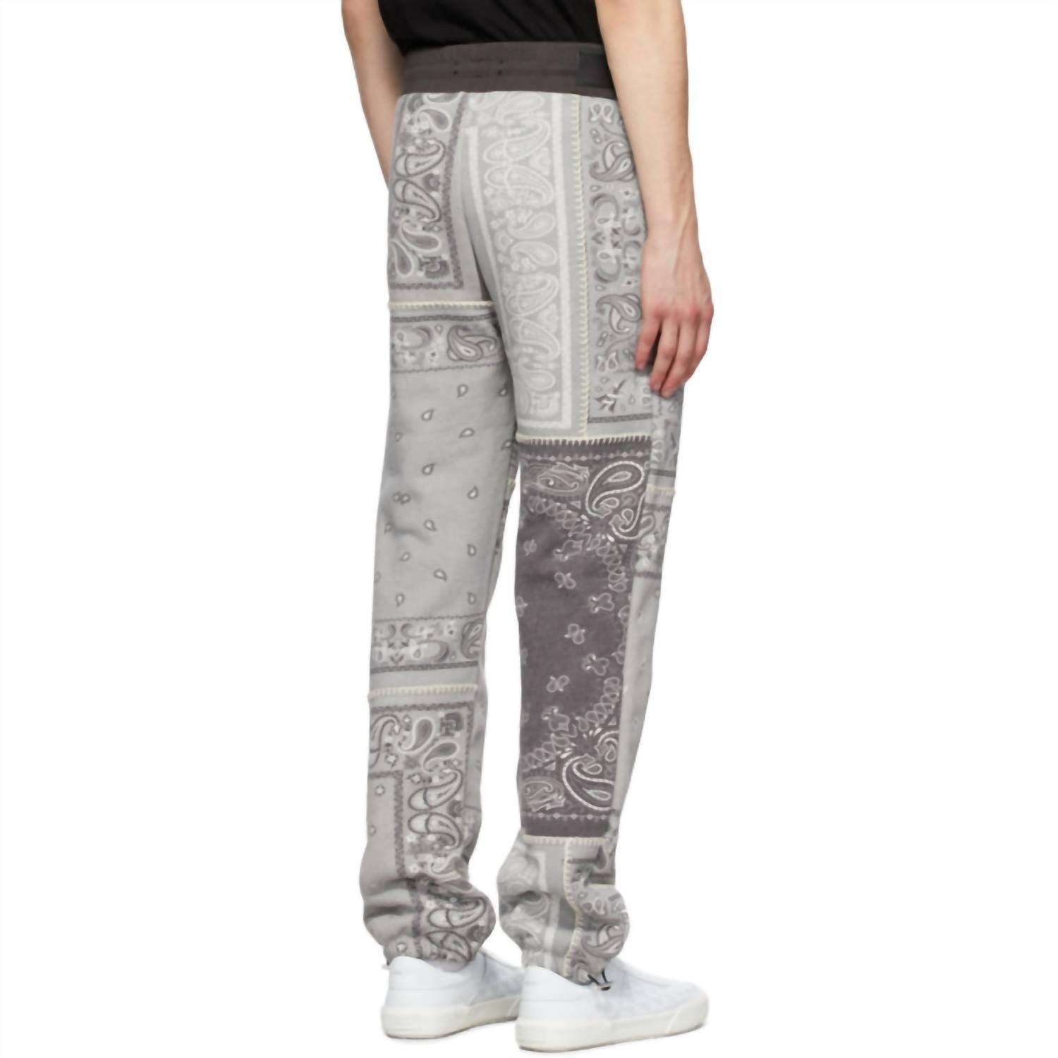 Amiri Bandana Reconstruct Sweatpants in black - men's pants - alternate view