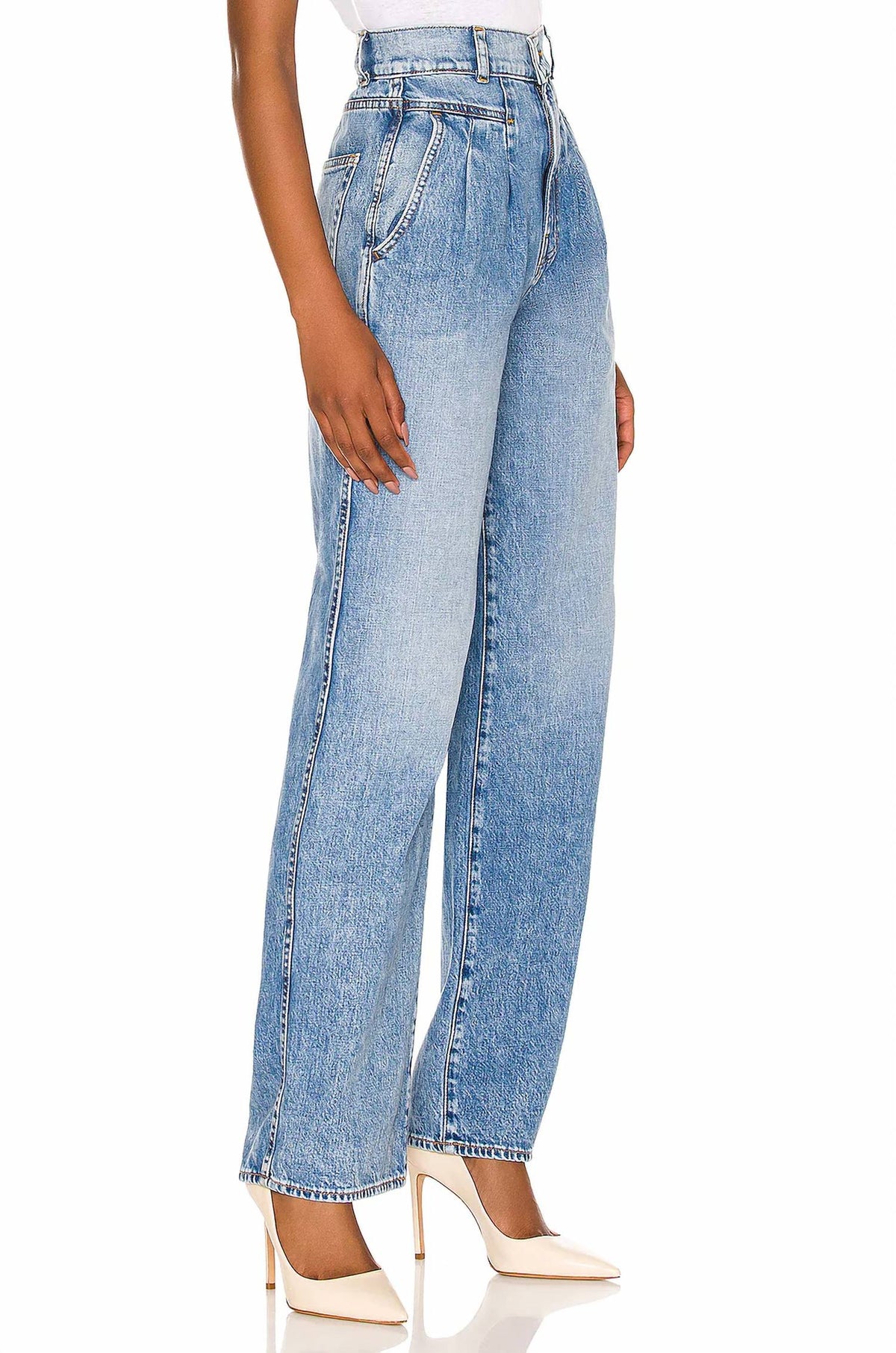 Grlfrnd - Morgan Pleated High Rise Jean