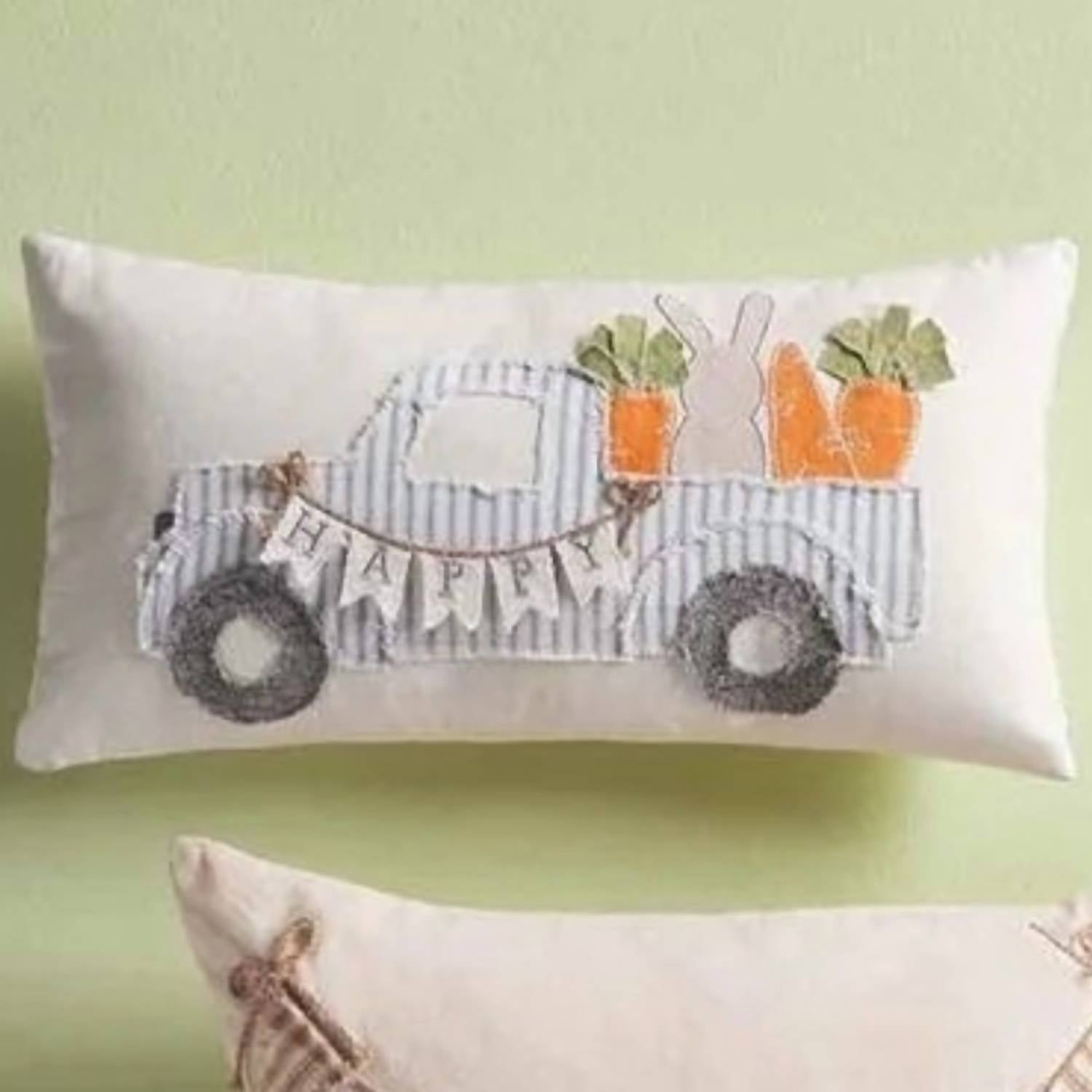 Mudpie - Bunny Truck Pillow