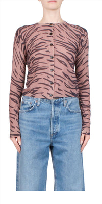 6397 - Crewneck Cardigan Sweater