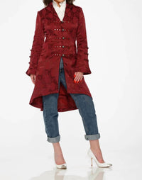 Orchid Bloom - Brocade Long Sleeve Coat
