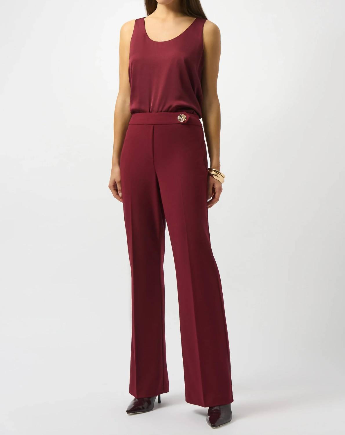 Joseph Ribkoff - Pull On Mid-rise Flared Trouser Pant