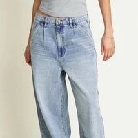 Oliver Logan - Thompson Low Slung Wide Leg Denim Trousers