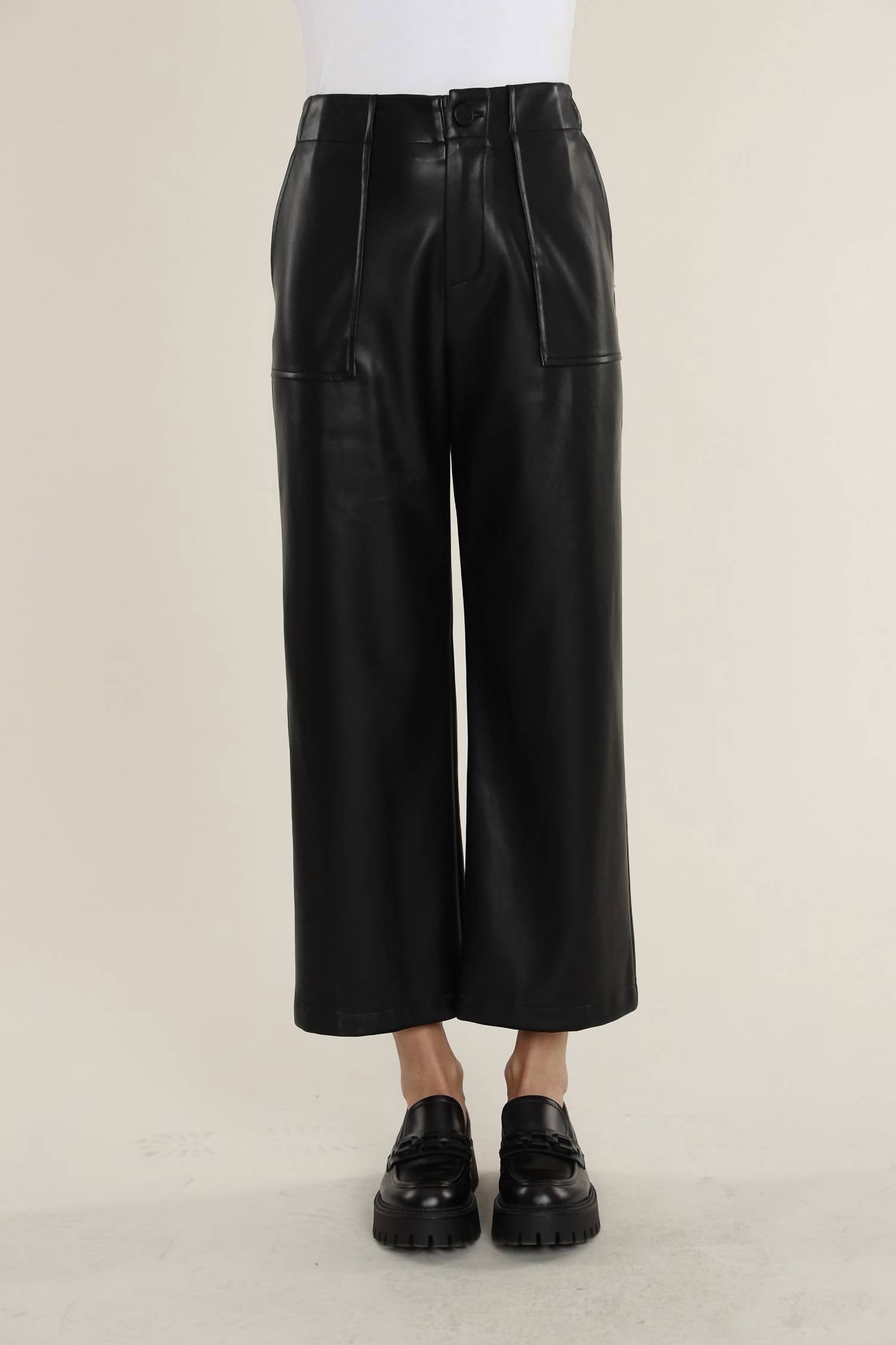 Dolce Cabo - Vegan Leather Wide Leg Pant