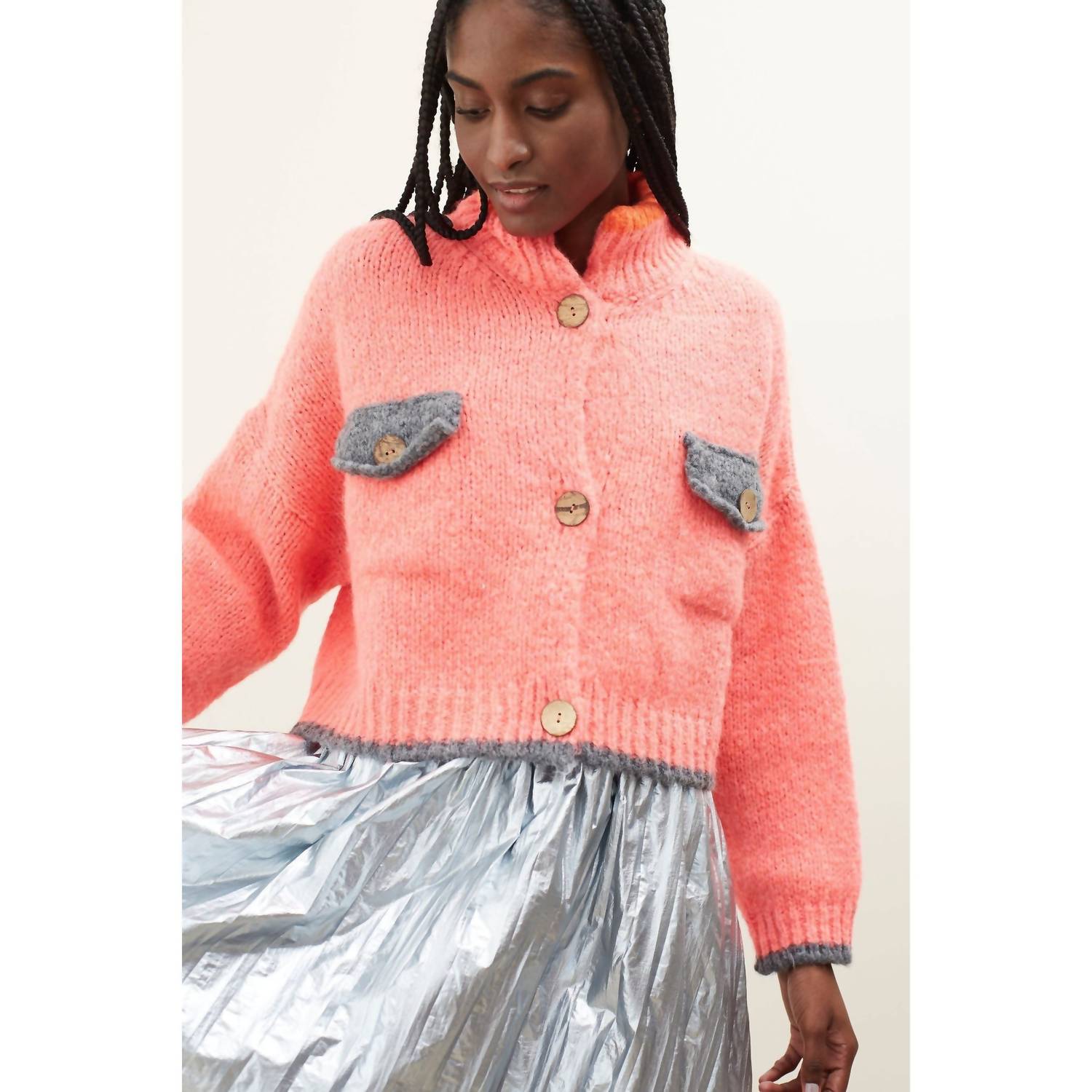 Dr Bloom - Ding Ding Coral Cardigan