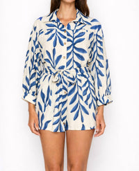 Meet Me In Santorini - Aegean Fern Romper