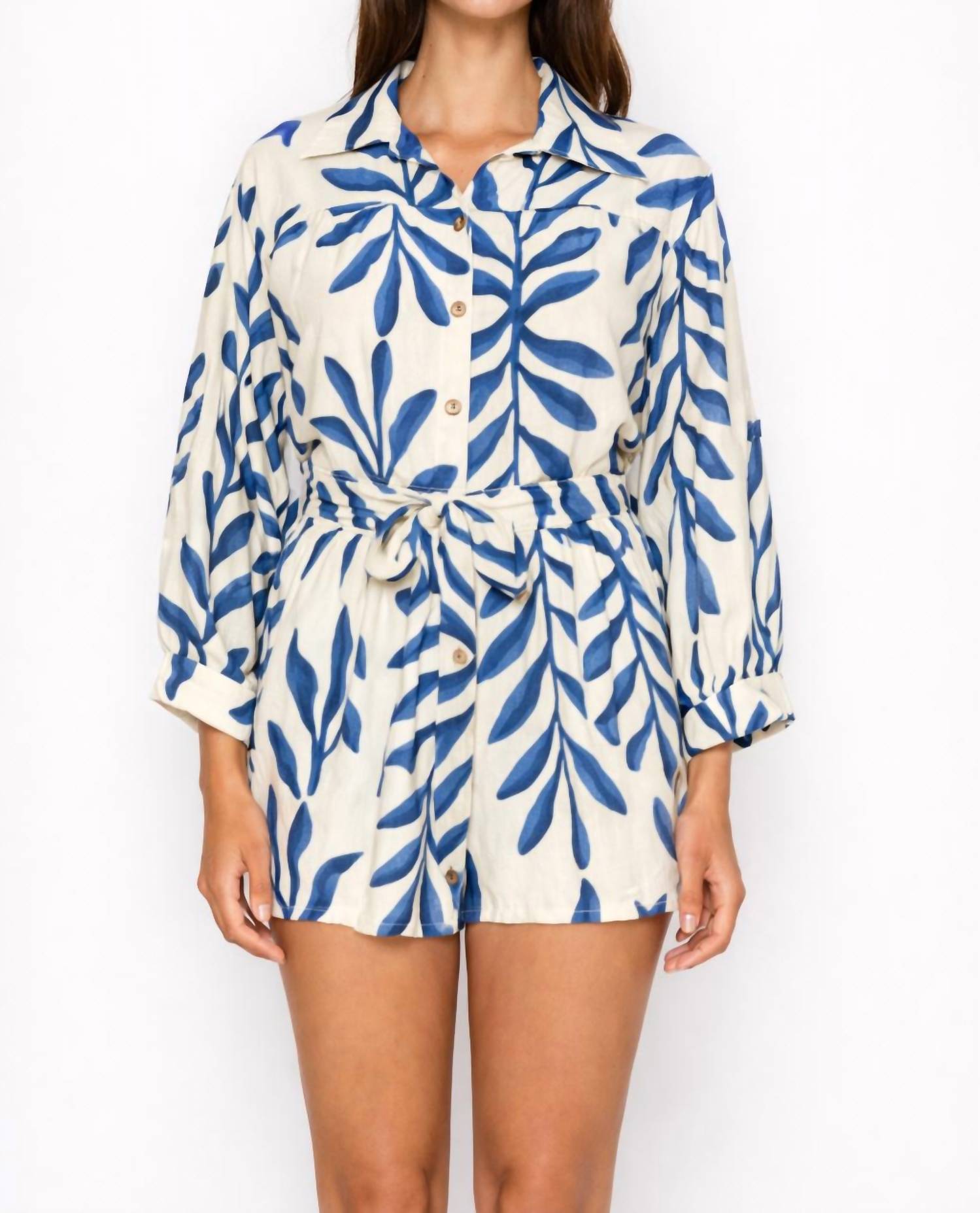 Meet Me In Santorini - Aegean Fern Romper