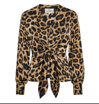 Karmamia Women's Blair Blouse in leopard - women's blouse