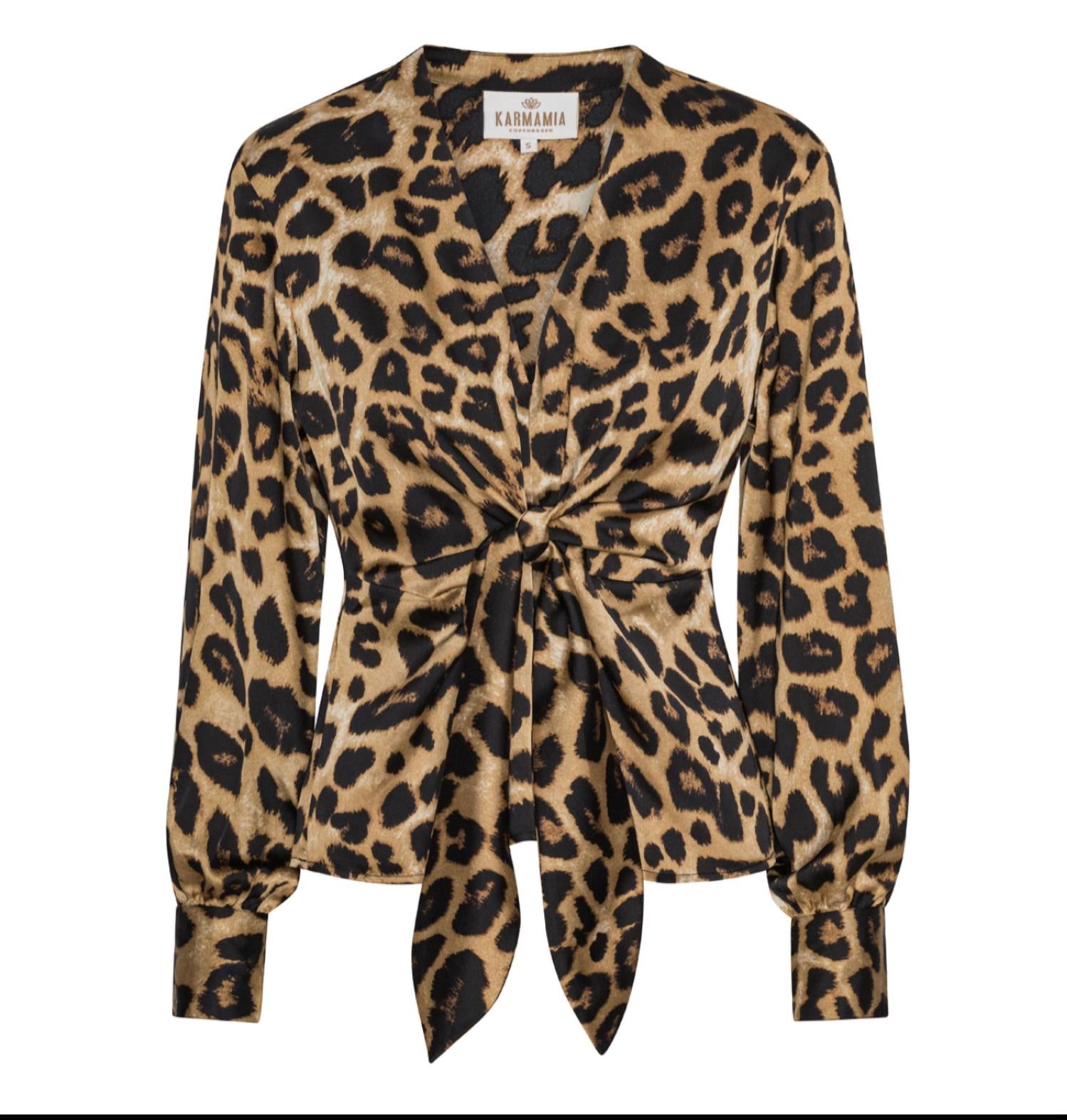 Karmamia Women's Blair Blouse in leopard - women's blouse