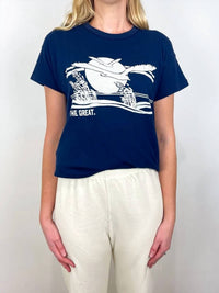 The Great. - Boxy Everglade Tee Top