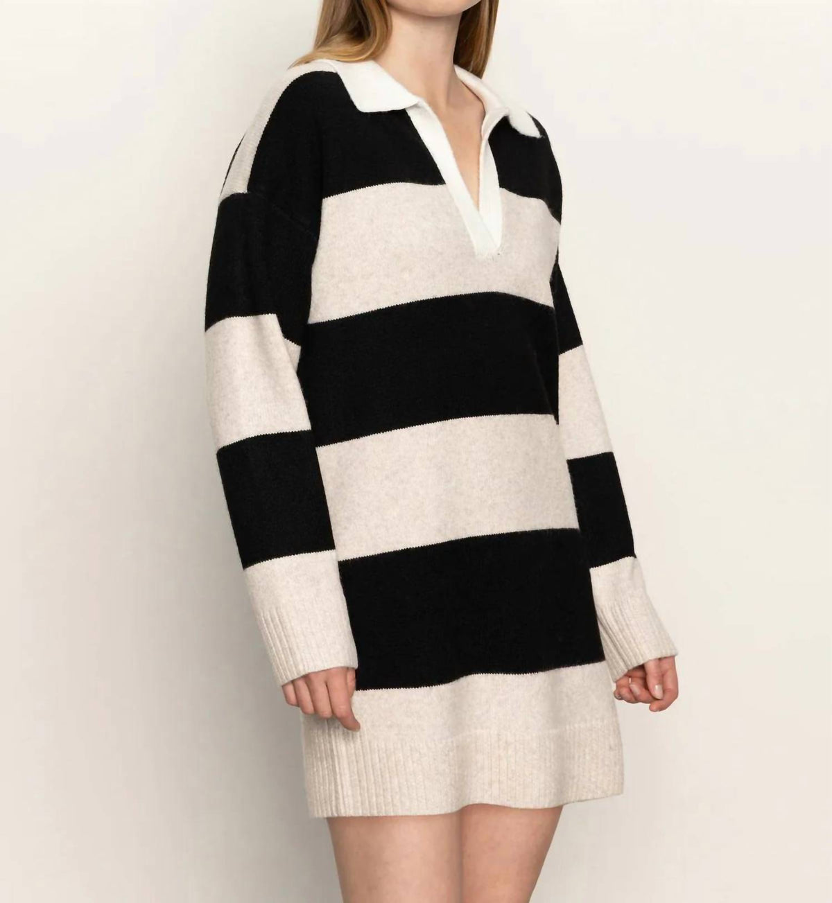 Sanctuary - Polo Striped Sweater Dress