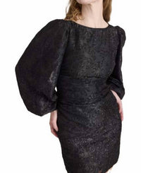S'edge Rothschild Mini Dress in onyx floral - women's dress - alternate view