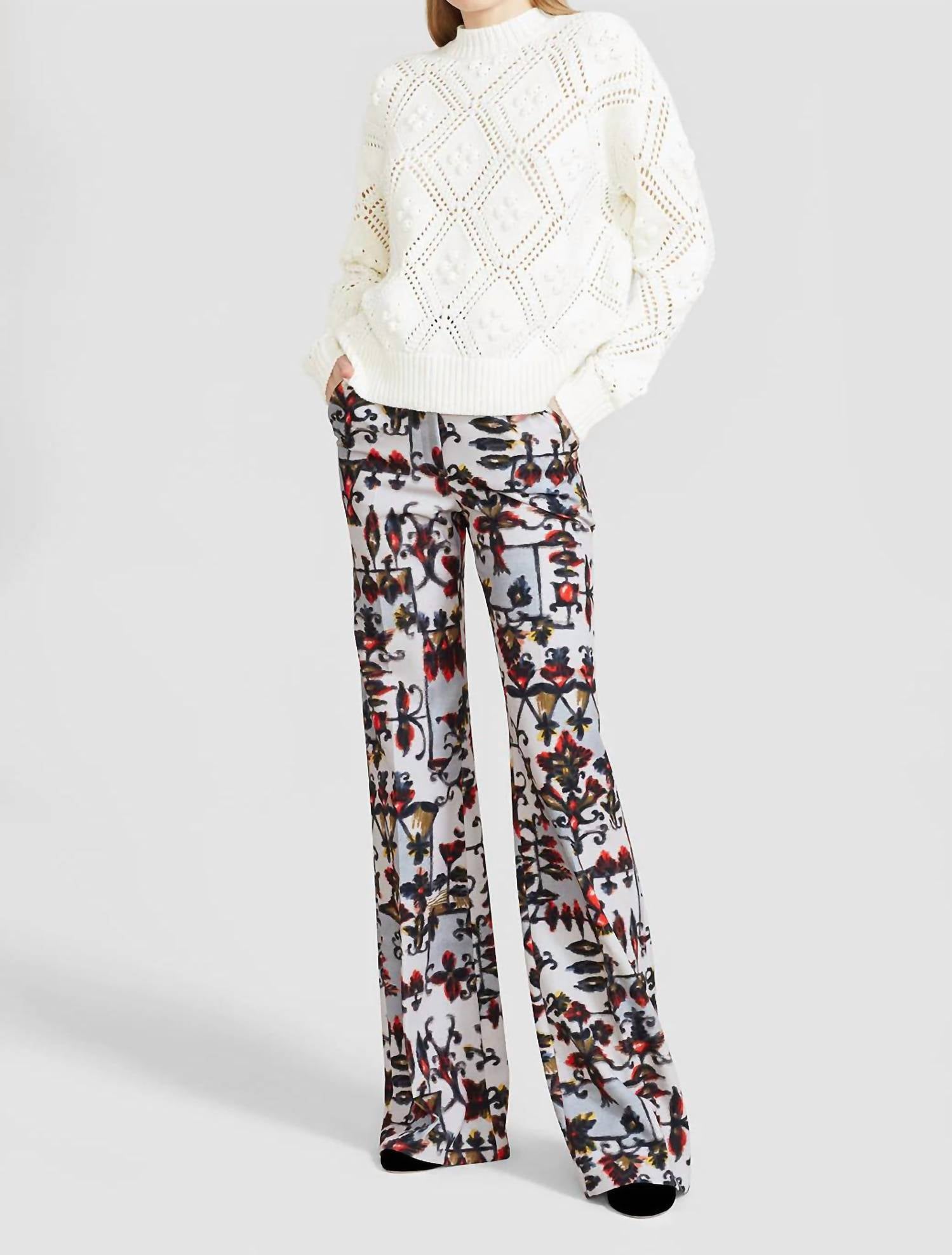 Lela Rose - Dotted Knit Pullover Sweater