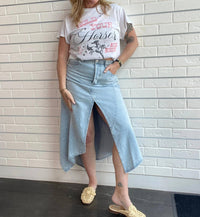 Free People - Aquarius Denim Maxi Skirt