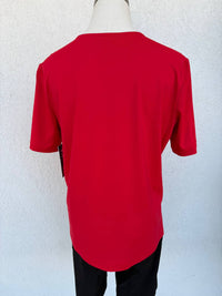 Multiples Women's Short Sleeve Upf Protection Top in fiery red - women's t-shirt - alternate view