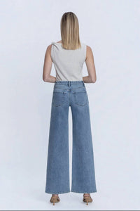 Flying Monkey - High Rise Hotfix Stone Wide Leg Jeans