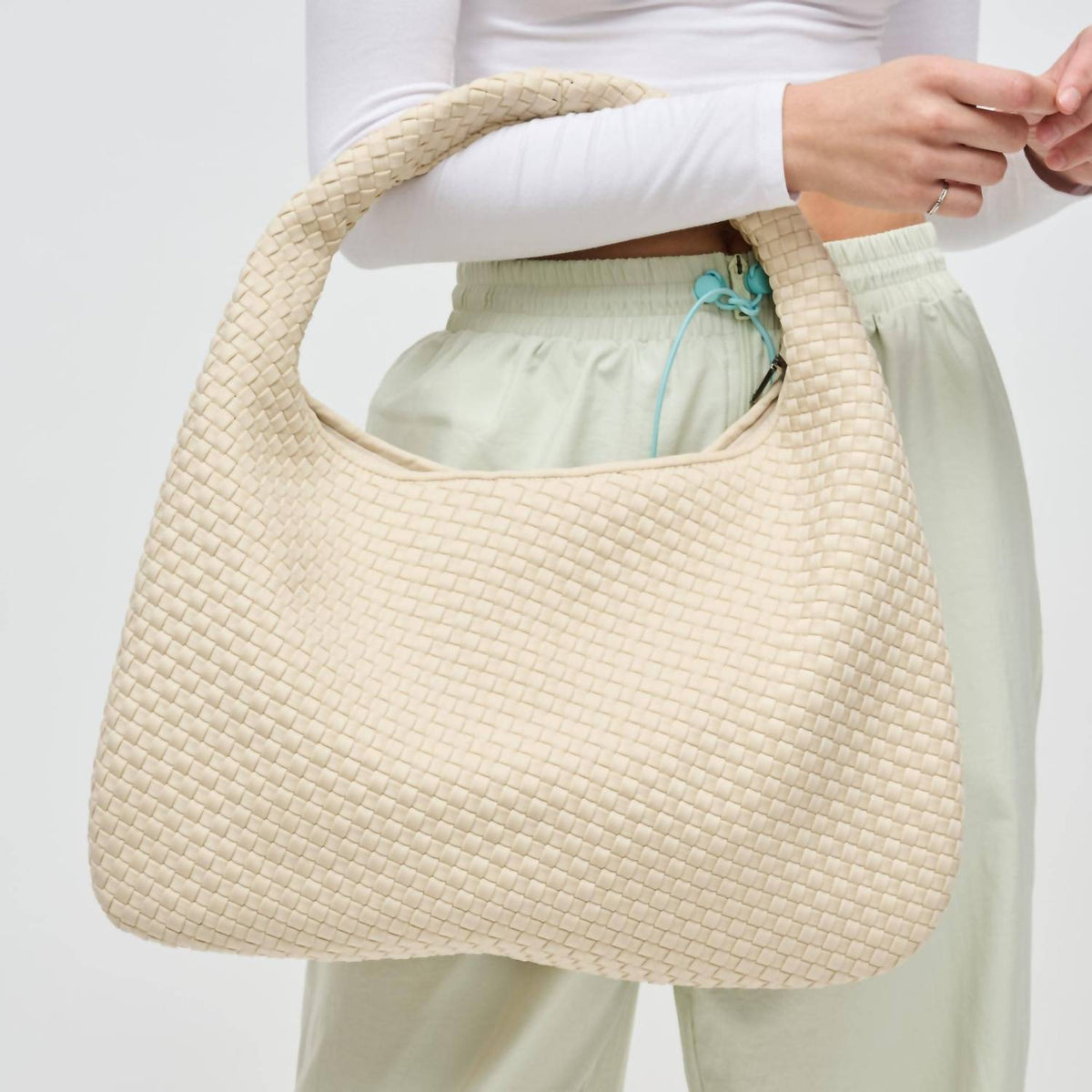 Sol And Selene - Women's Dream Large Woven Neoprene Hobo Bag