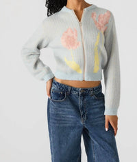 STEVE MADDEN Jena Long Sleeve Sweater Jacket in multi - women's sweater - view 5