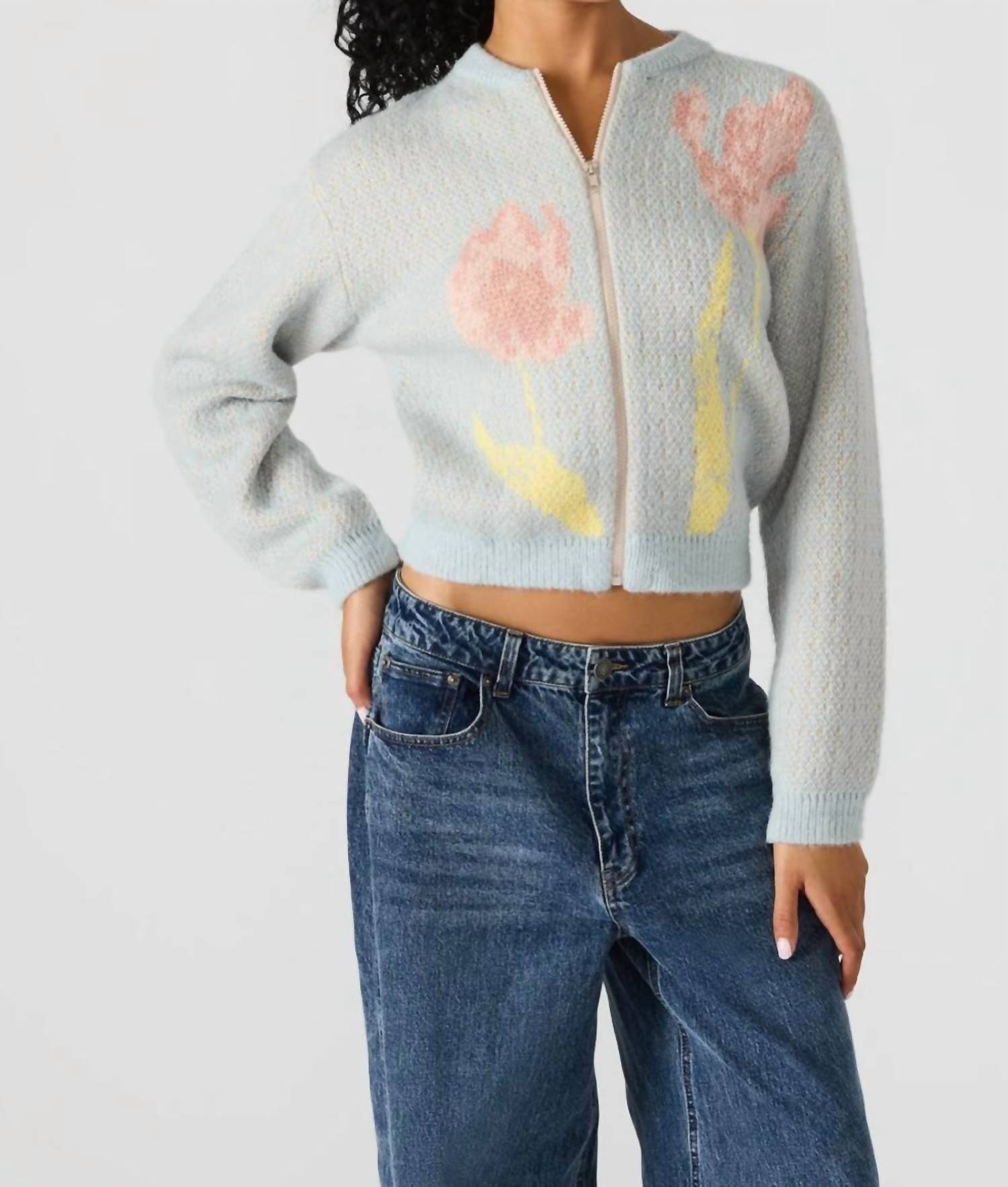 STEVE MADDEN Jena Long Sleeve Sweater Jacket in multi - women's sweater - view 5