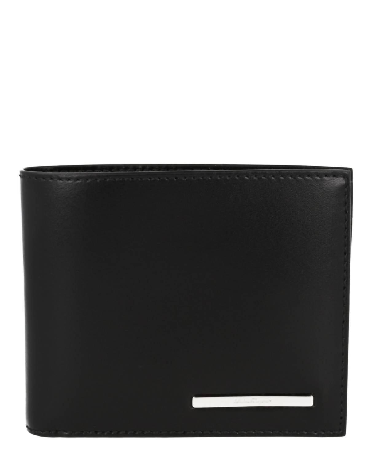 Salvatore Ferragamo Women's Leather Bifold Wallet in black - women's bag
