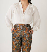 Rose Velvet - Rose Japanese Charmeuse Blouse