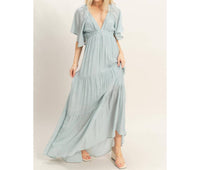 Hyfve - Flutter Sleeve Maxi Dress