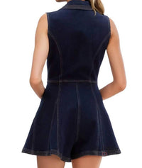Entro - Ellie Sleeveless Button Down Denim Romper