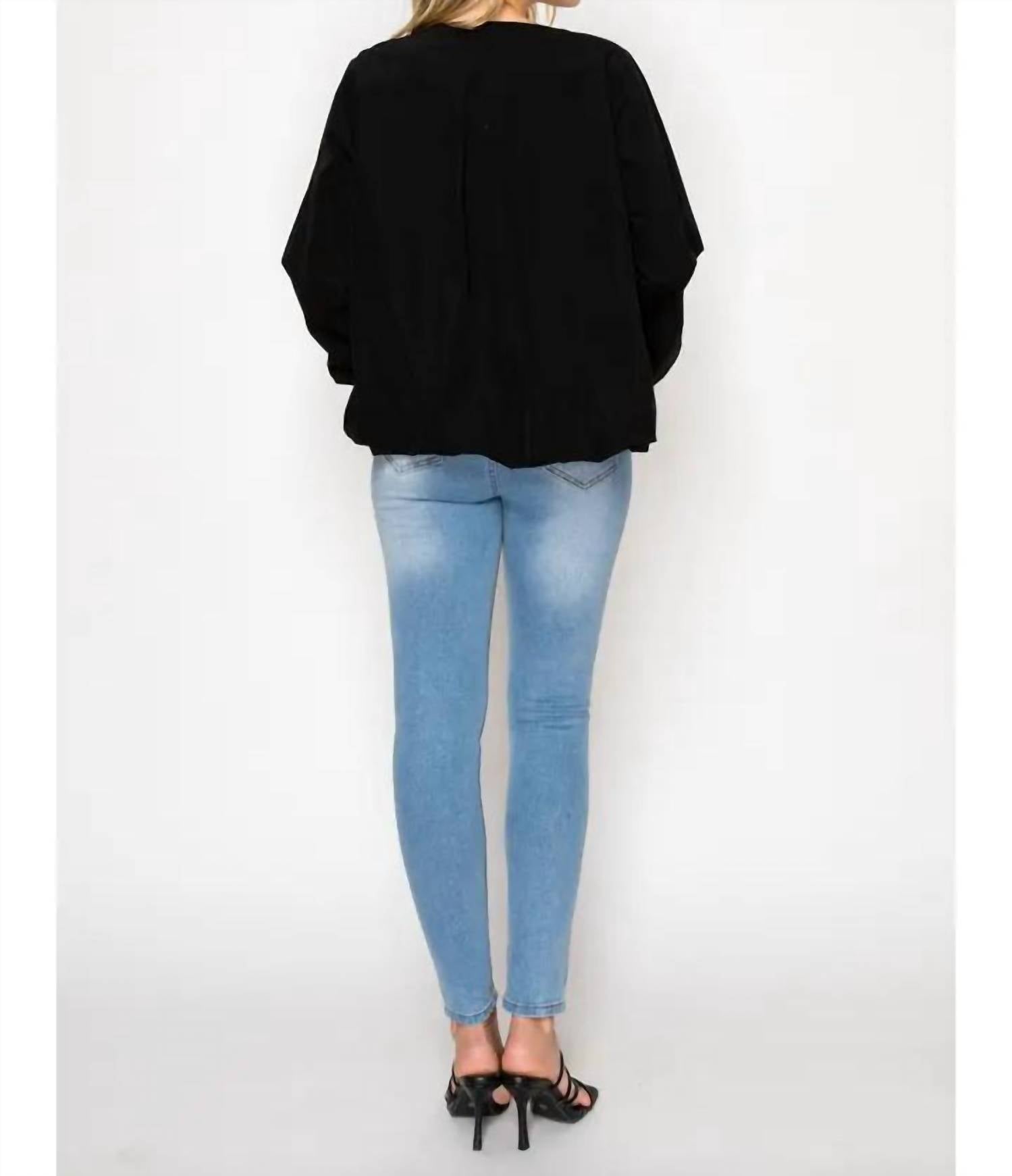 Joh Jaylan Zip Up Jacket in black - women's jacket - alternate view