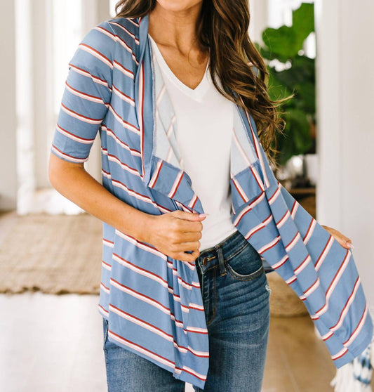 Sporty Striped Cardi