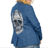 Hipchik - Women's Crystal Skull Blazer