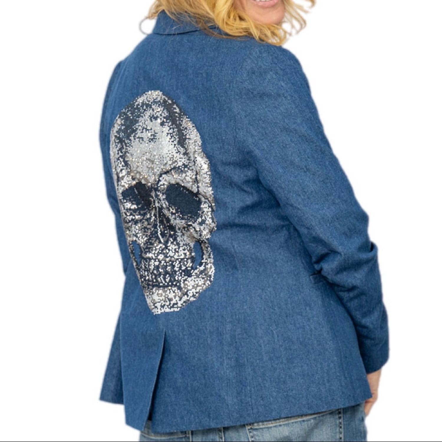 Hipchik - Women's Crystal Skull Blazer