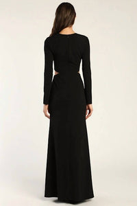 Lulus - Going For The Wow Long Sleeve Cutout Maxi Dress