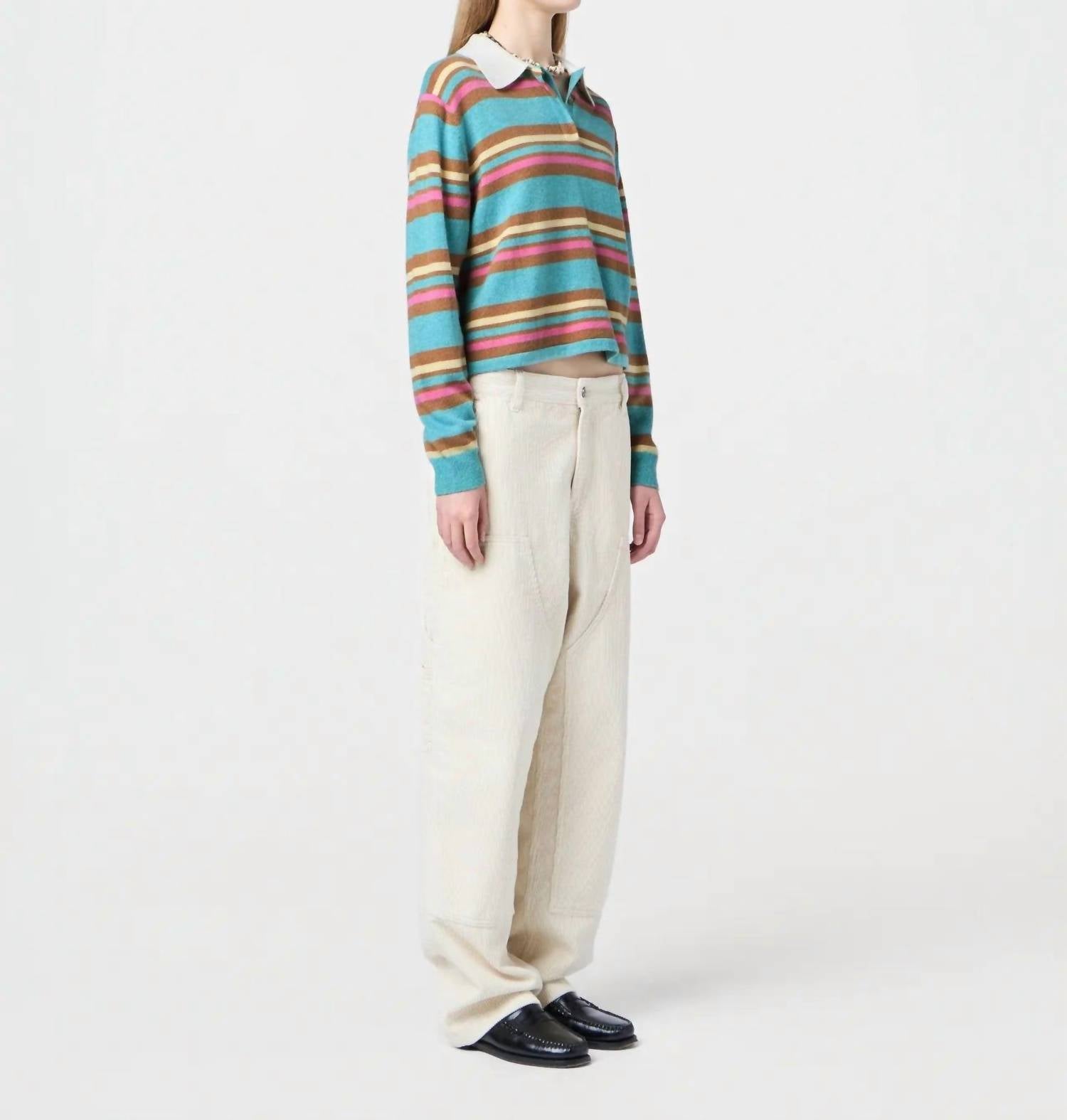Guest In Residence - Cropped Stripe Rugby Sweater