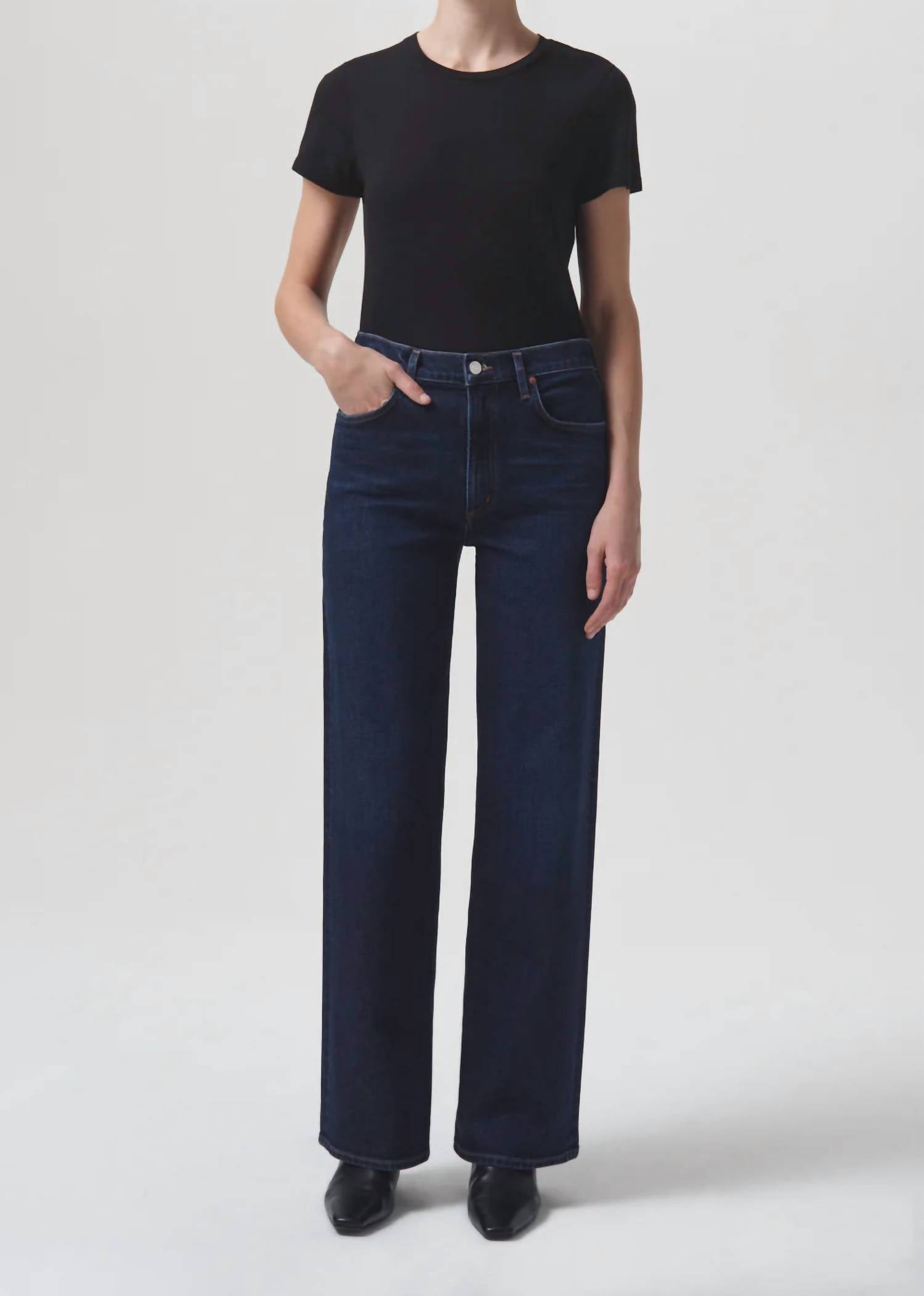 Agolde - Harper Mid Rise Wide Leg Jeans