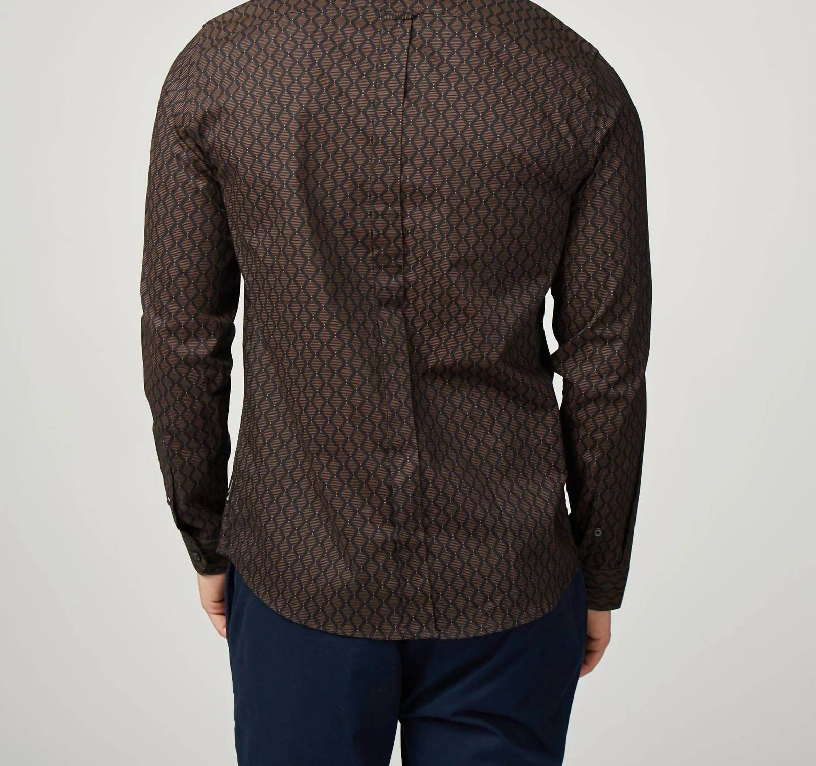 Ben Sherman - Linear Geo Print Long Sleeve Shirt