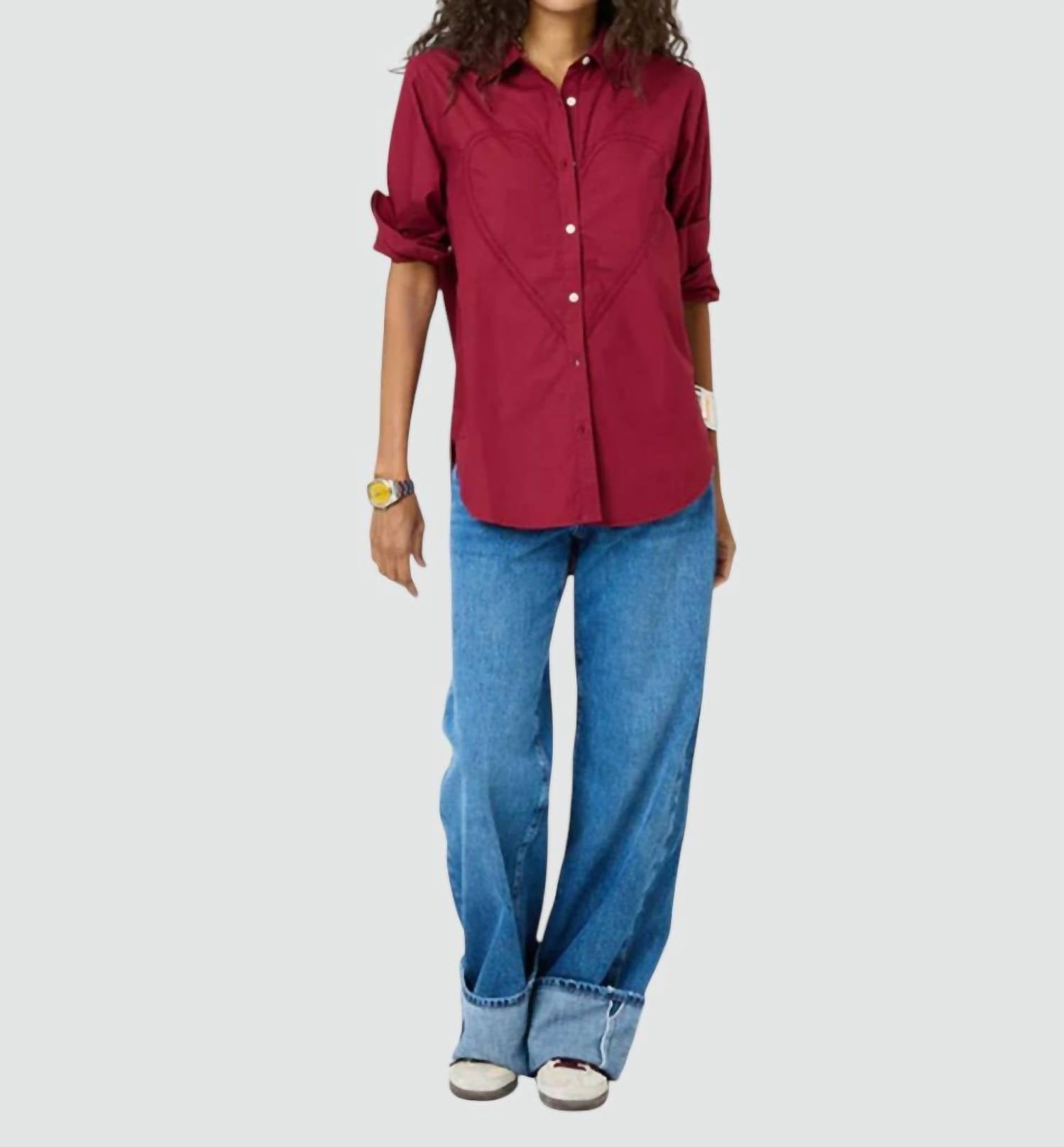 Kerri Rosenthal - Mia Max Heart Button Down Shirt
