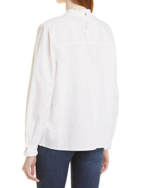 Rails Ariana Ruffle Pleat Blouse in white - women's blouse - detail view