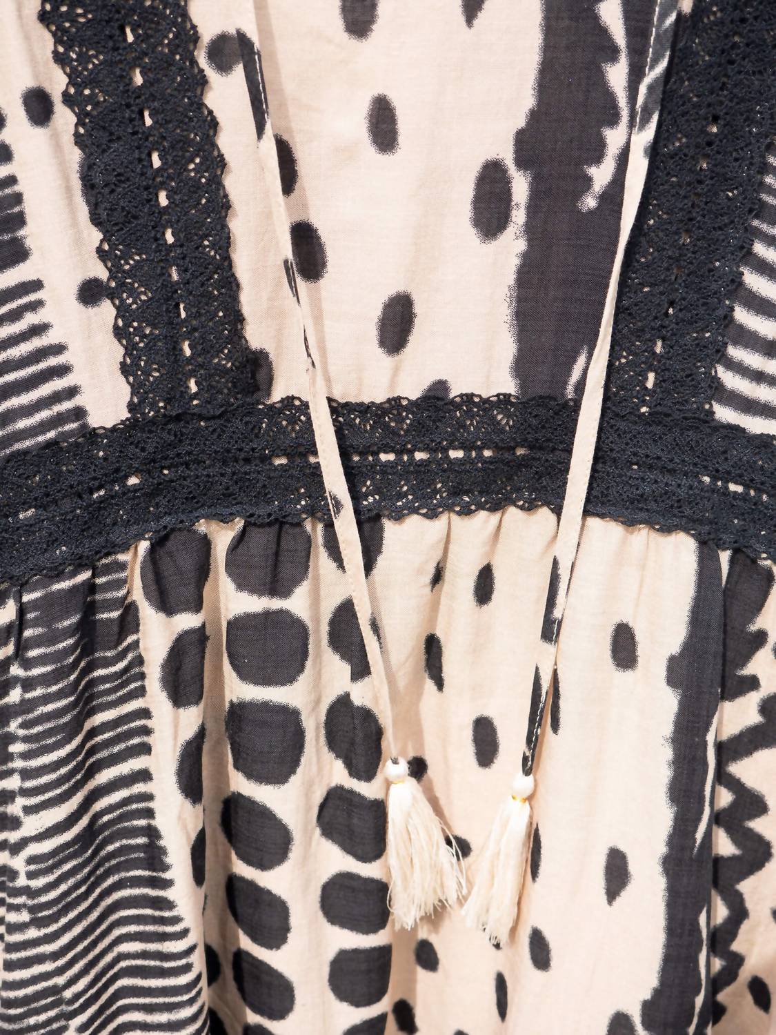 Thml - Mixed Print Tassel Midi Dress
