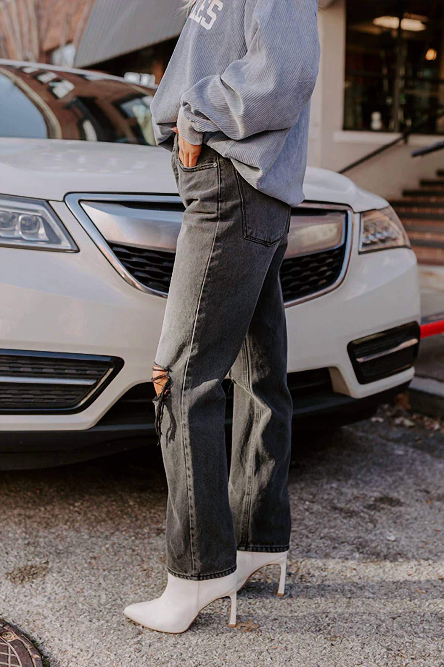 Kancan - Jackson High Waist Distressed Jeans