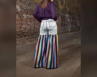 Lucky & Blessed - Distressed Light Denim Palazzo Wide Leg Jeans