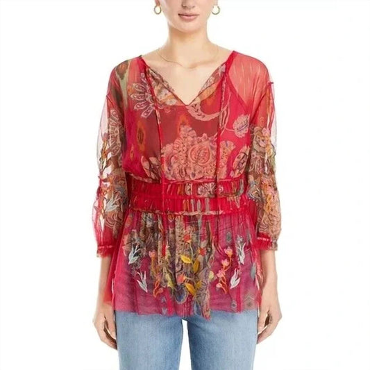 Johnny Was - Feather Lark Mesh Blouse