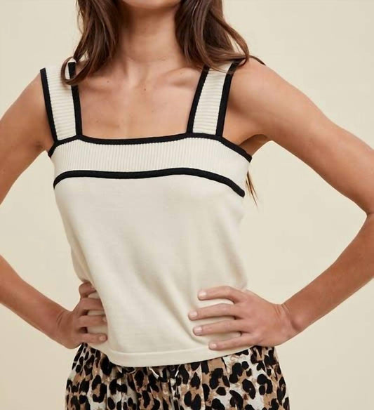 Wishlist - Contrast Sweater Tank Top