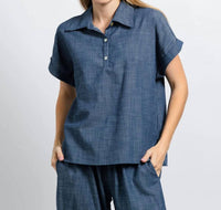 Nally & Millie - Ariel Short Cuffed Sleeves Polo