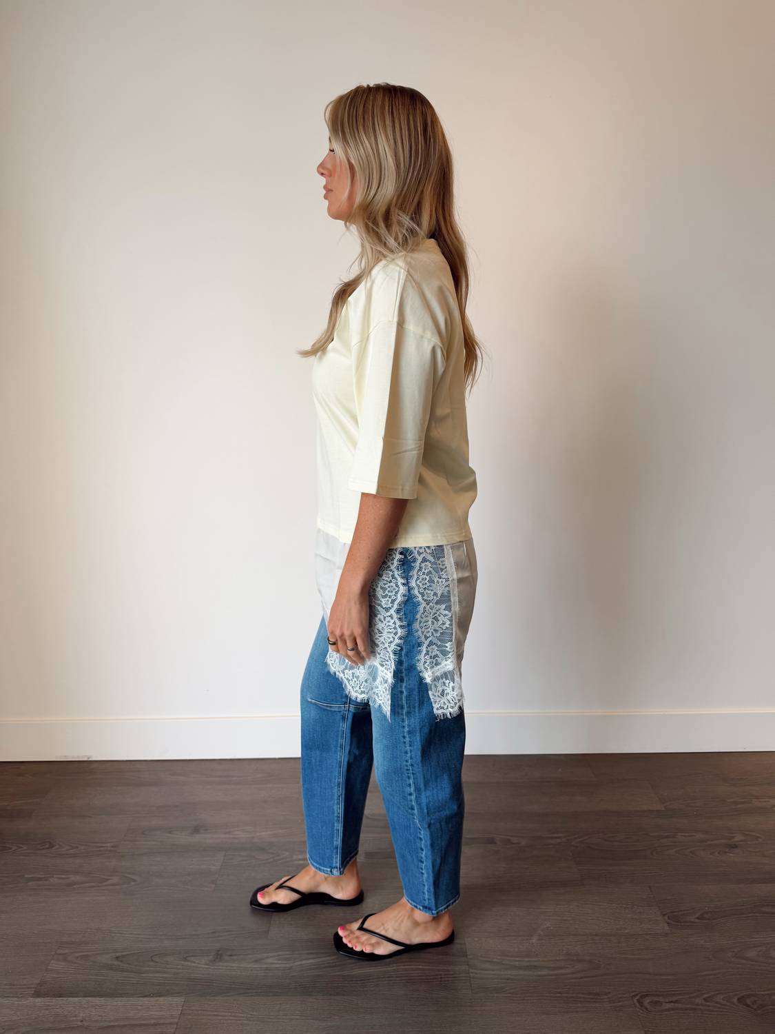Mccolin - Rio Asymmetrical Lace Tee