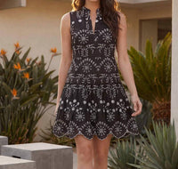Karen Kane - Sleeveless Eyelet Mini Dress
