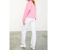 THML Button Up Jacket in pink - women's jacket - detail view