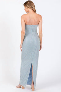 The Vintage Shop Don't Stop Dancing Dress in light blue - women's dress - detail view
