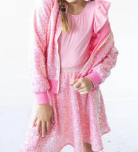 Mila & Rose Girls Sequin Twirl Skort in bubblegum - kids' item