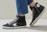 GOLDEN GOOSE Women's Francy Sneakers in night blue - women's sneaker - detail view